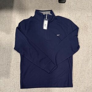 Vineyard Vines Men's Dark Blue Zip-Up Sweater